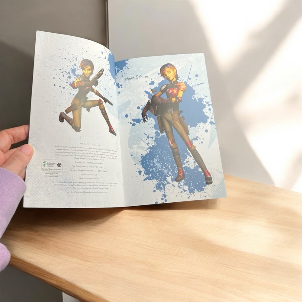 NEW Set of 2 World of Reading Level 1 Books Star Wars Rebels Disney Sabine - Picture 8 of 10